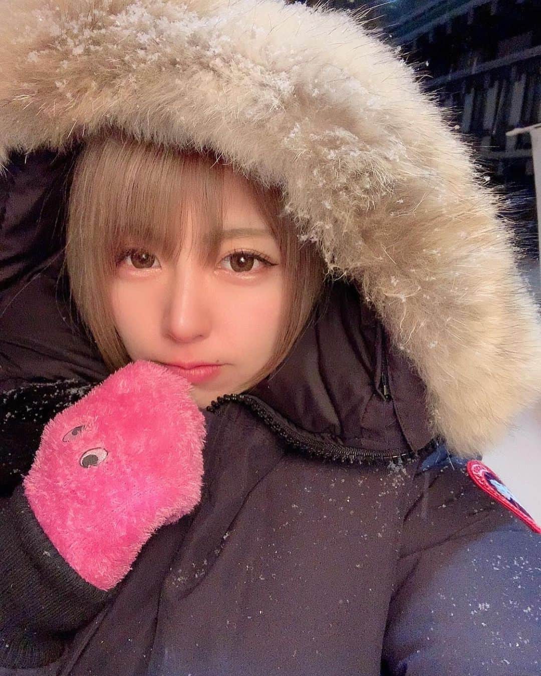 篠崎ゆうきのインスタグラム：「★  1年前の今日⛄️ 今年は雪触ってない気がする。笑 モーすぐ春ですね♡♡  #全然投稿出来てなくてすみません #バタバタで忙しい日々です #お引越しとかいろいろ  #この時期は忙しいですよね #皆さん体調は大丈夫ですか  #コロナに気をつけてね  #私はコロナより花粉が辛い  #落ち着いたら沢山投稿するので #暖かい目で見守ってください  笑笑 #ぽこちゃ配信します #毎日23時くらいからやってるので #是非お話しましょ #大体すっぴんで配信してるけど #気にしないでください #よろしくお願いします #篠崎ゆうき」