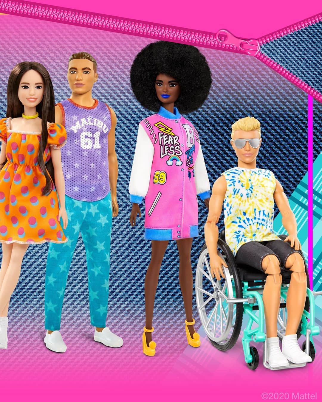 のインスタグラム：「Self-expression starts here. Discover the most inclusive line of #Barbie fashion dolls to date, designed and dressed to impress.」