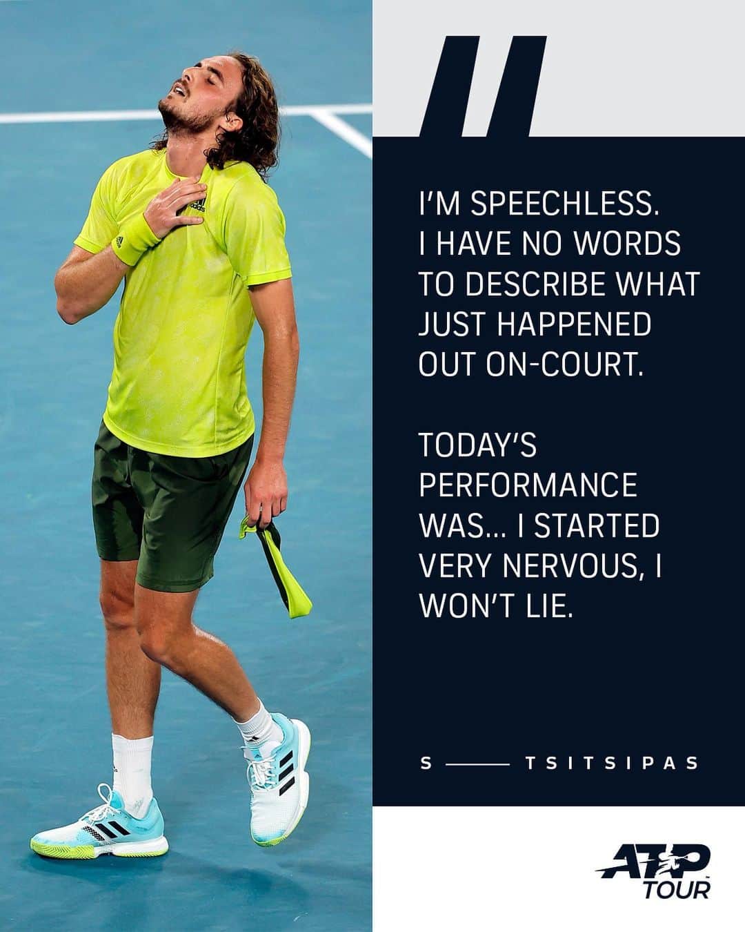 ATP World Tourさんのインスタグラム写真 - (ATP World TourInstagram)「Soak it in, Stef 👏 @stefanostsitsipas98 becomes just the second man in history to defeat Nadal from two sets down in a Grand Slam 😳」2月17日 23時20分 - atptour