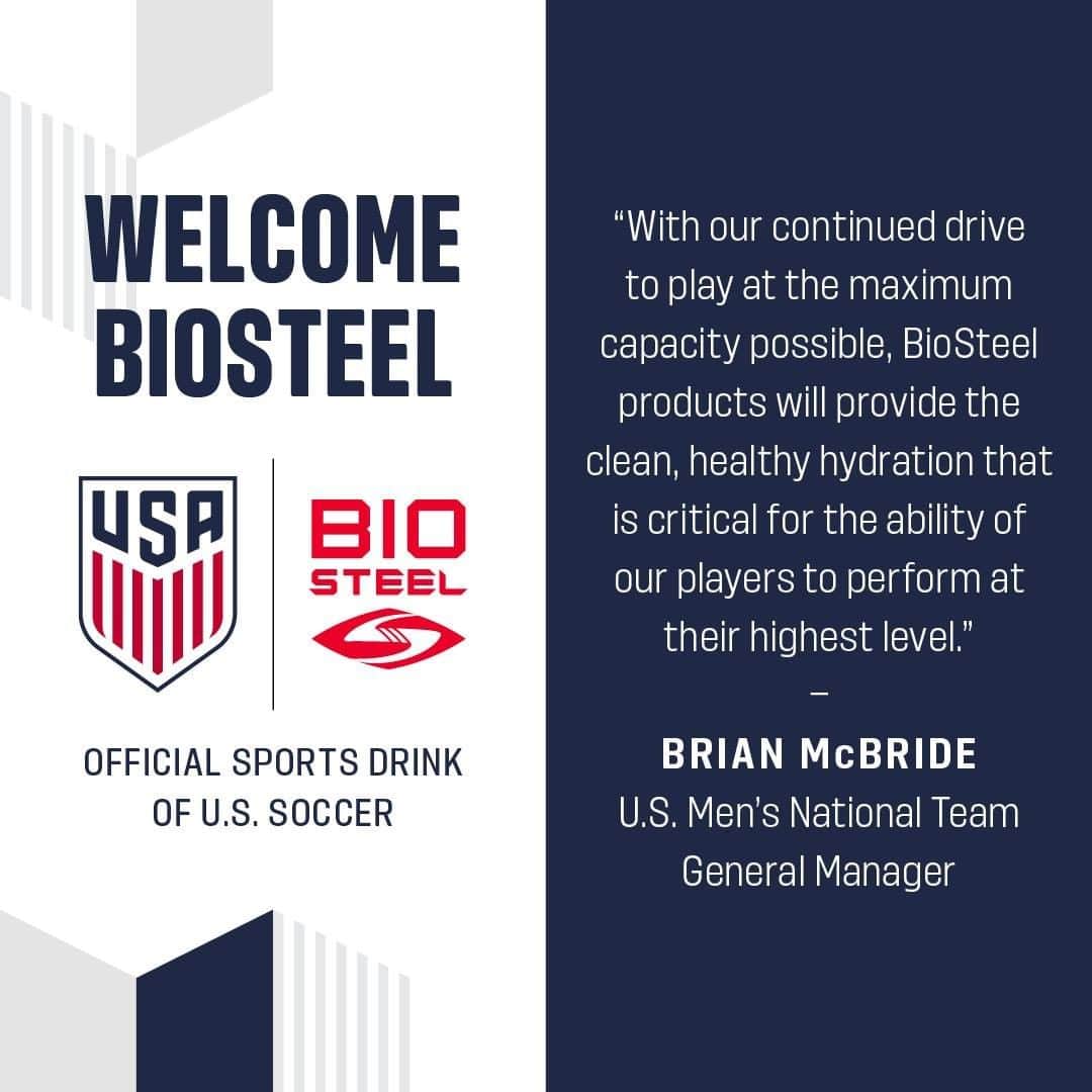 サッカー アメリカ代表チームさんのインスタグラム写真 - (サッカー アメリカ代表チームInstagram)「Welcoming a new teammate!   We’re proud to partner with @biosteelsports  as the official sports drink of U.S. Soccer.」2月17日 23時59分 - usmnt