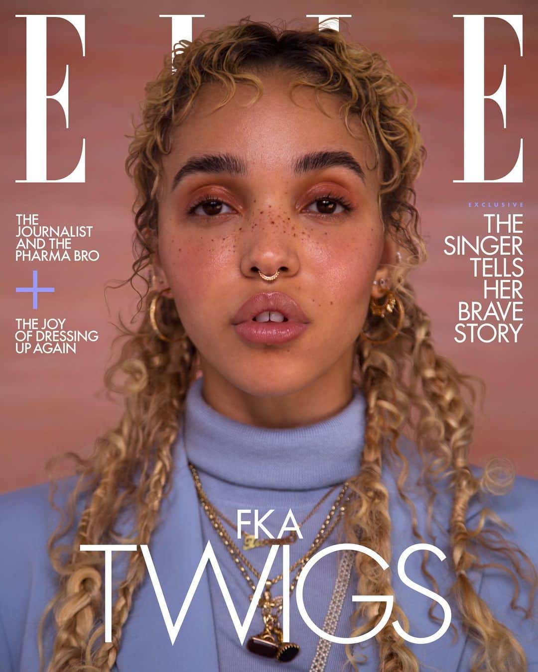 FKAツイッグスのインスタグラム：「thank you @elleusa for having me and for creating space for this conversation <3  ELLE march 2021 @elleusa editor-in-chief @ninagarcia photographer @ruthossaistudio stylist @matthew_josephs writer @marjon_carlos hair @rio_hair mua @beasweetbeauty nails @imarninails」