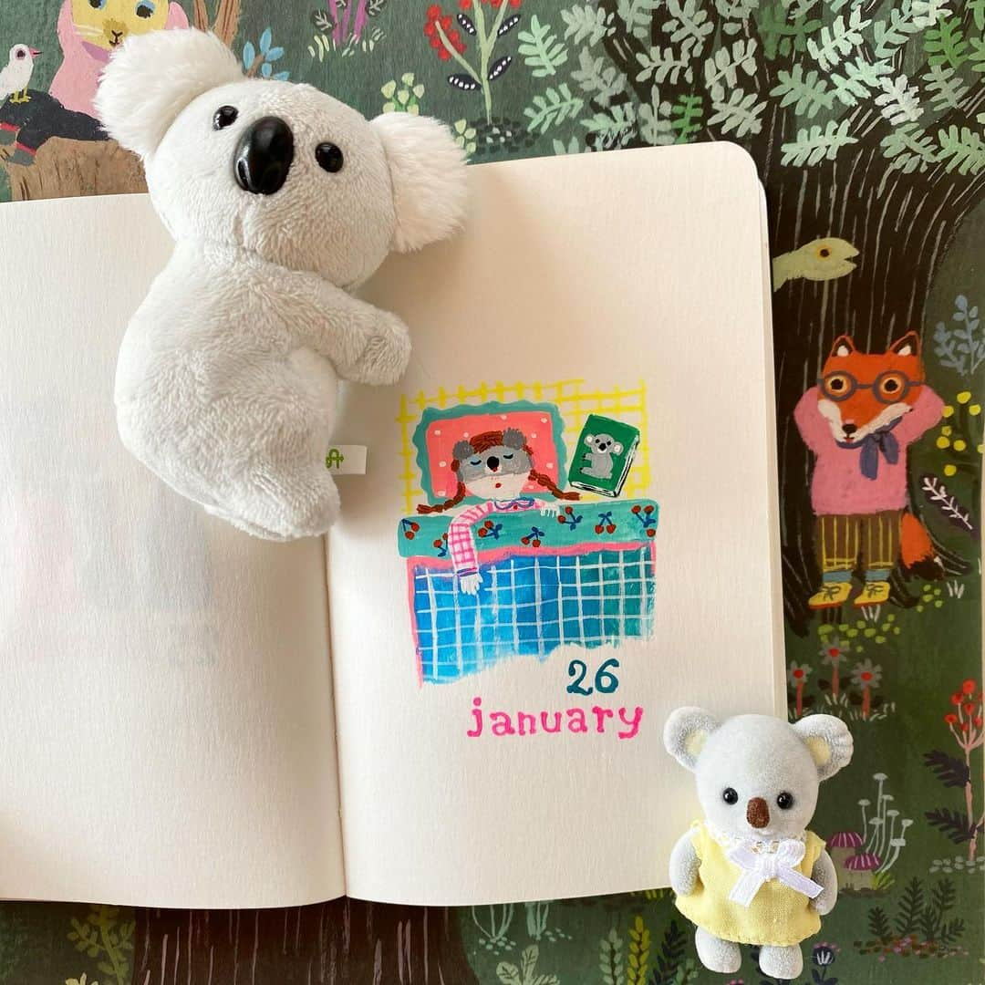 北岸由美さんのインスタグラム写真 - (北岸由美Instagram)「おやすみ🐨  #yumikitagishicalendar_january #koala #コアラ」2月18日 0時56分 - yumikitagishi