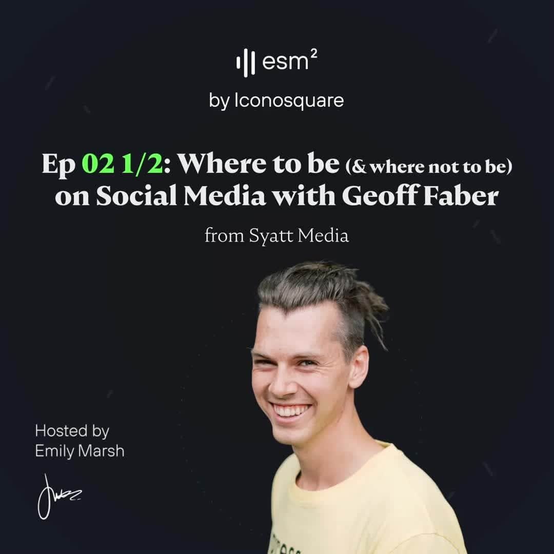 Iconosquareのインスタグラム：「🎉 Go check out the second episode of esm²! 🎙️ . Where to be (and where not to be) on social media? Very good question isn’t it?  In this interview, @geoffreyafaber from @syattmedia shares his valuable tips as a marketing specialist for a digital agency 💪 . This full episode is a 2-parter: Part 1: Where to be (and where not to be) on social media Part 2: What not to post as a brand on social media 👏 . This #podcast episode is available right now on: - Podcastics - Spotify - Google Podcasts - Apple Podcasts - Tune In . Want to learn more about specific #socialmedia strategies? Do it with our 25-minute episodes! ⁠💣 . Click on our Omnilink in bio to discover this episode now! 🚀 . #socialmediastrategy #socialmediamarketer #socialmediaspecialist #socialmediaagency」