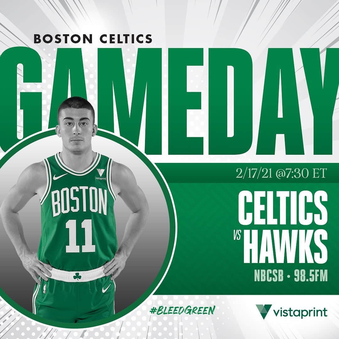ボストン・セルティックスさんのインスタグラム写真 - (ボストン・セルティックスInstagram)「TONIGHT ☘️ Celtics vs @atlhawks, 7:30 p.m. on @nbcsboston and @985thesportshub #BleedGreen #BOSvsATL #LetsGoCeltics」2月18日 1時11分 - celtics