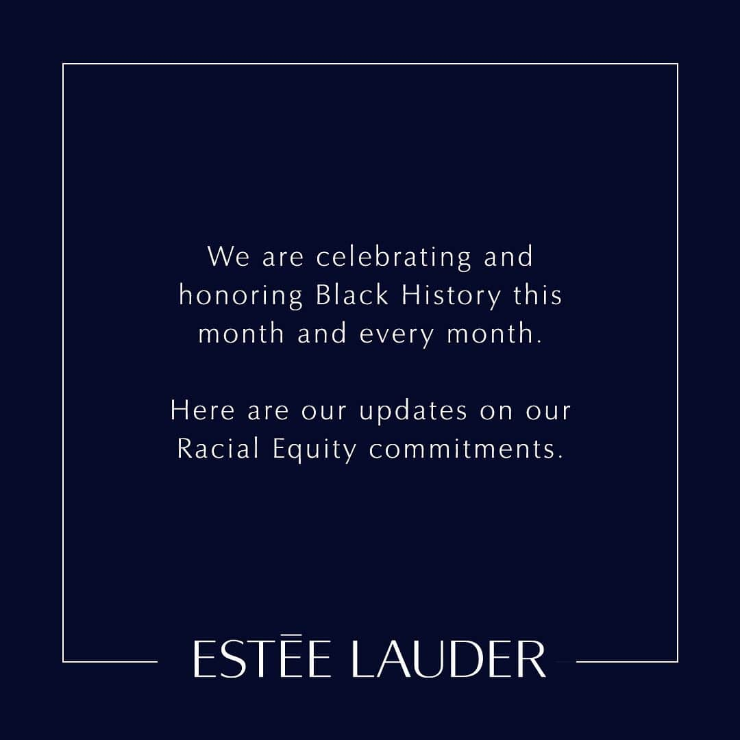 エスティローダーさんのインスタグラム写真 - (エスティローダーInstagram)「We are celebrating and honoring Black History this month and every month. Swipe to see our updates on our Racial Equity commitments. We are committed to celebrating and amplifying Black women and all women from every background, age and ethnicity. We look forward to continuing this journey with all our #EsteeBeauties because we are #BeautifulTogether.」2月18日 2時31分 - esteelauder