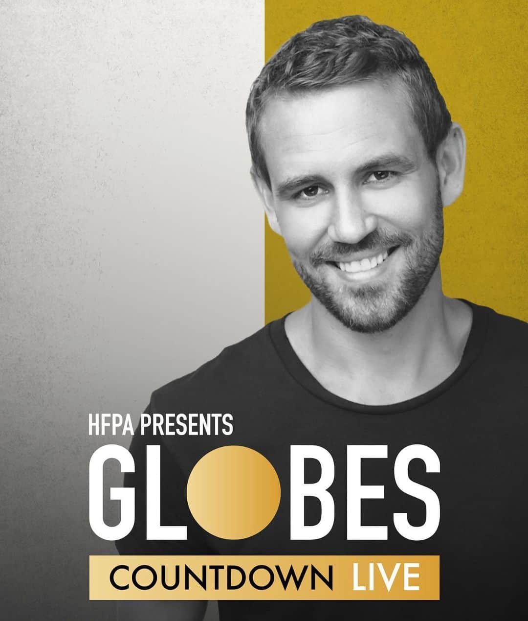 ニック・ビオールのインスタグラム：「Lots of rumors going around about big hosting opportunities opening up, so I’m excited to finally announce I’ll be a part of The Countdown to the @goldenglobes Sunday, February 28!! Let’s go!!」