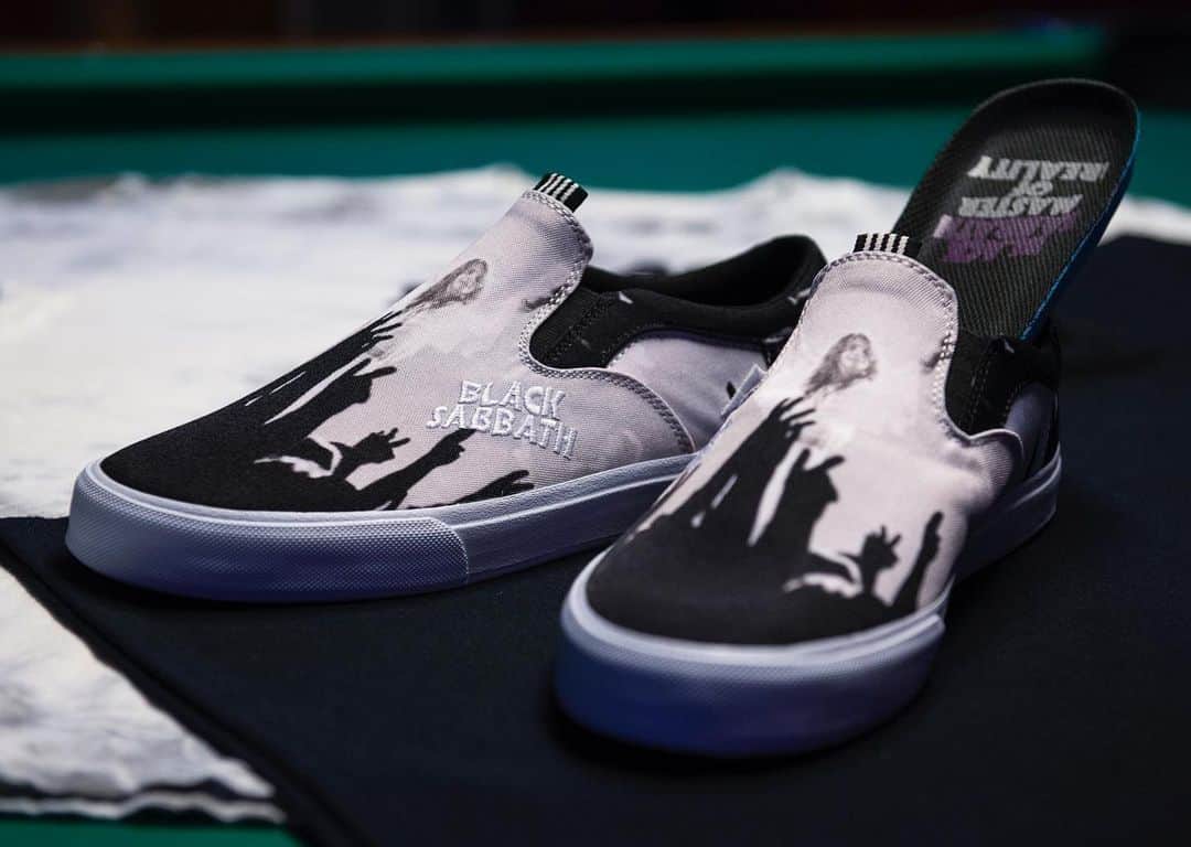 ラカイリミテッドフットウェアのインスタグラム：「Limited re-stock of the @blacksabbath Owen VLK available now at Lakai.com ✔️ #LakaiXBlackSabbath #TheShoesWeSkate」