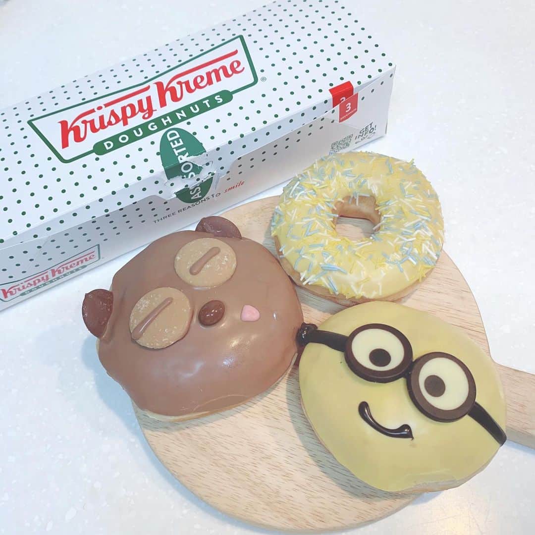 久保怜音さんのインスタグラム写真 - (久保怜音Instagram)「﻿ クリスピークリームドーナツ🍩﻿ 期間限定のティムとミニオン〜！！！﻿ ティム愛は負けないぞっ。笑﻿ ﻿ #クリスピークリームドーナツ﻿ #ドーナツ﻿ #donut﻿ #🍩﻿ #yummy﻿ #ティム﻿ #ミニオン﻿」3月4日 22時07分 - satone_kubo