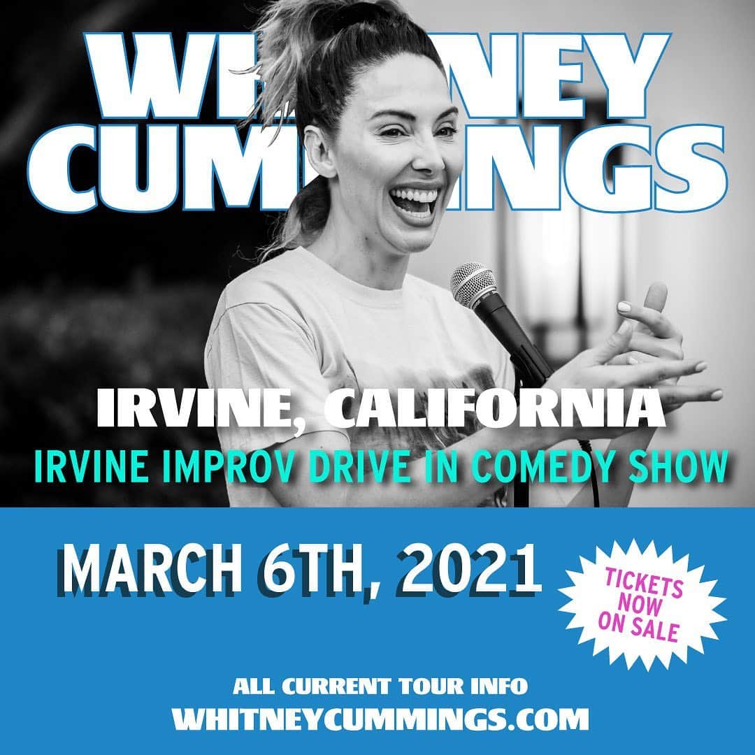 ウィットニー・カミングスのインスタグラム：「California. Since things are still weird as shit I’m just gonna resume doing shows outside. Tickets available now. Come hang with me in an environment where honking at me is encouraged 💚」