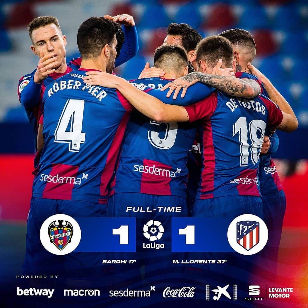 レバンテUDさんのインスタグラム写真 - (レバンテUDInstagram)「FINAL (1-1) 🔥  #OrgullGranota #MachoLevante #LevanteUD #LaLiga #LaLigaSantander #LUDInside #EnPeligroDeExpansión #football #LevanteAtleti」2月18日 5時15分 - levanteud