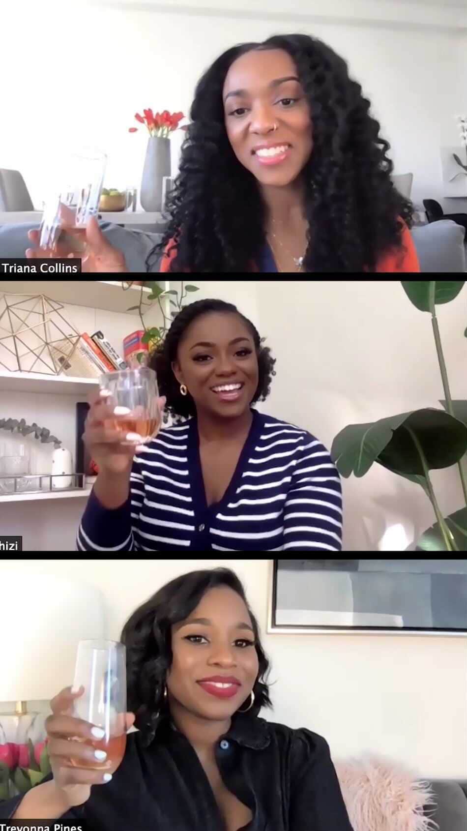 ケイト・スペードのインスタグラム：「we’re live! 🍾 “kate spade presents: let’s talk” is our new series that celebrates beauty, friendship, self-expression and sisterhood within the Black community. ❤️ our hosts tri & trey welcome beauty, fashion and lifestyle content creator, @chiziduru , for episode 1. pour yourself something bubbly and join in. 🥂」