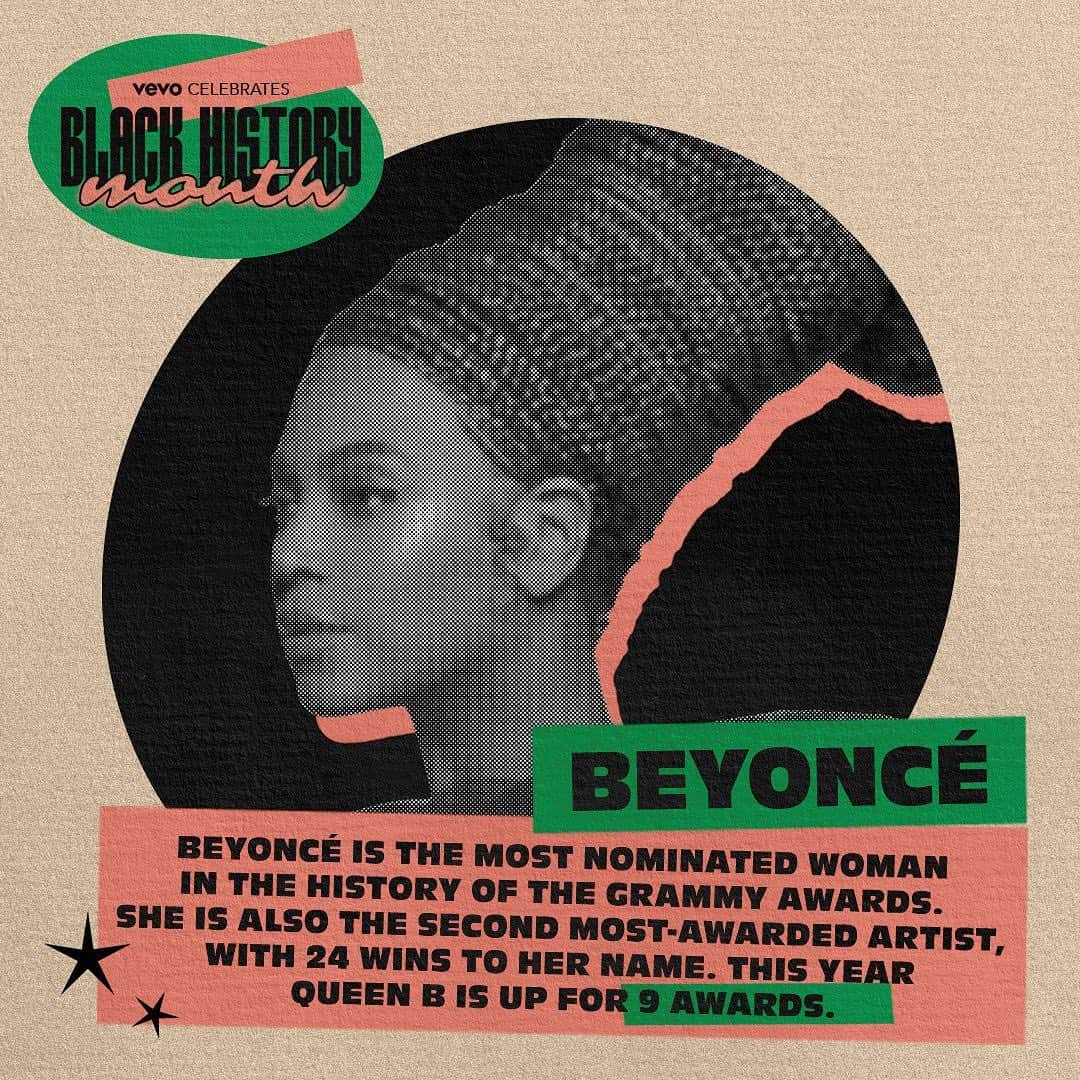 Vevoさんのインスタグラム写真 - (VevoInstagram)「Take the Black History Month trivia quizzes on our stories to test your knowledge of Black excellence in music, including accomplishments by @Beyonce, @BigSean, and @EsperanzaSpalding 🖤  ⠀⠀⠀⠀⠀⠀⠀⠀⠀ ▶️[Link in bio] #Beyonce #BigSean #EsperanzeSpalding #BHM」2月18日 5時31分 - vevo