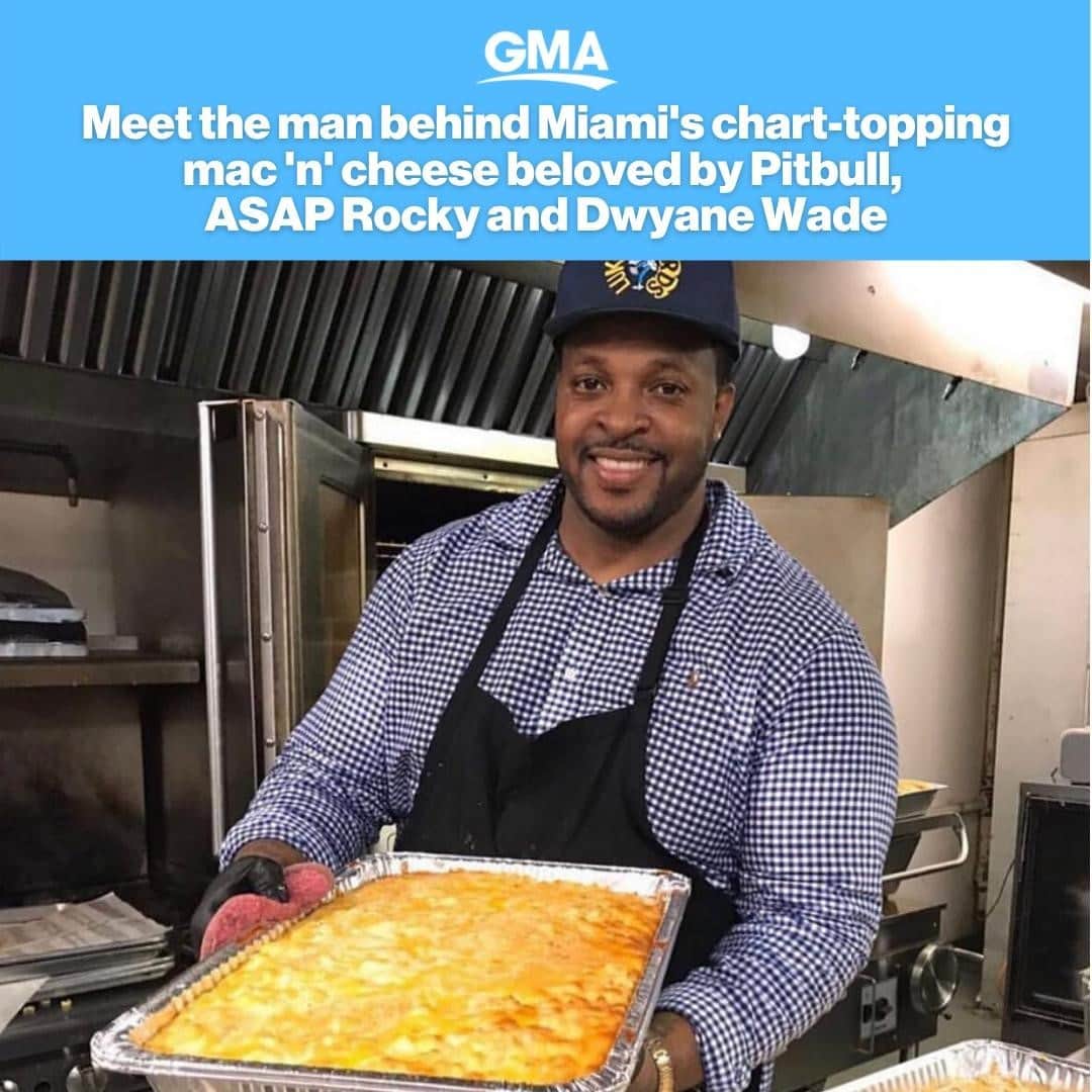 Good Morning Americaさんのインスタグラム写真 - (Good Morning AmericaInstagram)「"Chef Teach" (@bigteach718) used to test his recipes on rappers and hip-hop royalty like @Pitbull, who he managed for 15 years. Now, he's making moves as a mac n' cheese mogul at his own restaurant, @WorldFamousHouseofMac — and has made some famous fans in the process.⁠ ⁠ Link in bio for why @dwyanewade and @asaprocky are also big fans of his food.⁠ ⁠ #macandcheese #cooking #food #recipes #cheese」2月18日 5時58分 - goodmorningamerica