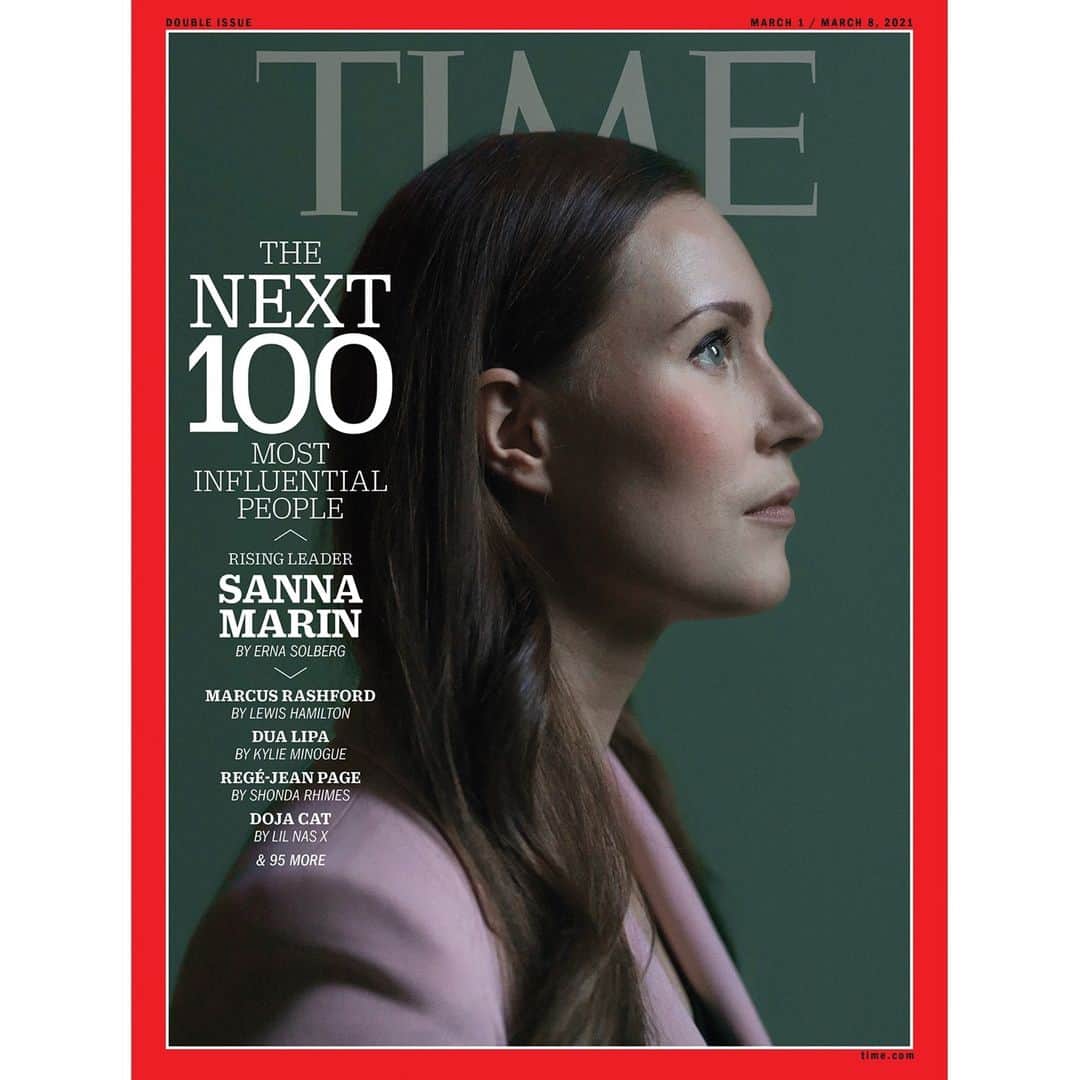 TIME Magazineさんのインスタグラム写真 - (TIME MagazineInstagram)「Finland's @sannamarin "has been celebrated for becoming Prime Minister so young. However, she is not a political novice, and during the pandemic, she has proved that good leadership does not depend on age," says @erna_solberg, Prime Minister of Norway. "Times of crisis show us what people are made of. She’s an important part of a strong team of women political leaders in the Nordic-Baltic region." Read more, and see the full #TIME100Next list, at the link in bio. Photograph by @mariehaldphoto—@instituteartist for TIME」2月18日 7時29分 - time