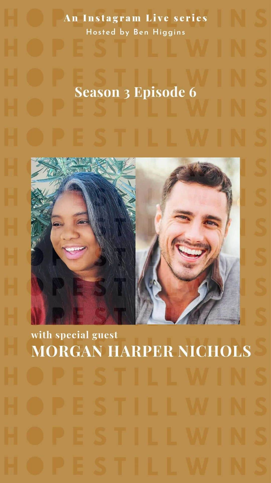 ベン・ヒギンズのインスタグラム：「Tonight is special (do I say that every week?) The way @morganharpernichols allows her life, her insights, and her art to wash over all of us is a gift to this world. In this conversation Morgan walks us through the path to finding beauty, perspective shifts, and how our life stories are works of art in progress. I encourage you to follow Morgan and pick up a copy of her new book (releasing this April!) to discover the undeniable truth she is helping to cultivate. #HopeStillWins」