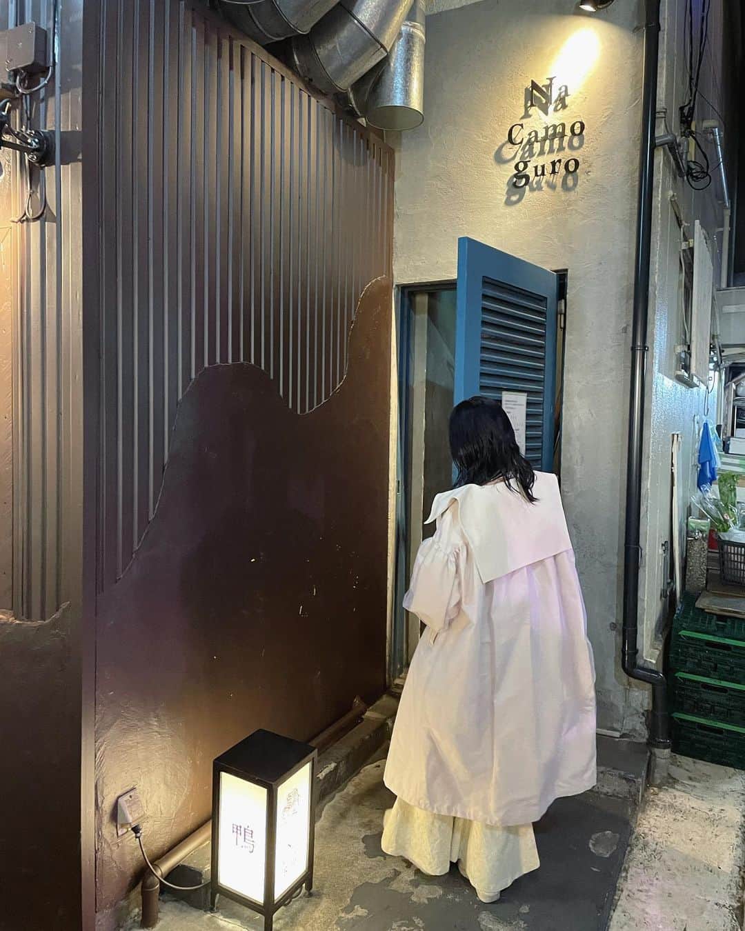 簑島三佳のインスタグラム：「このトレンチばっかり着てる🧥 オフホワイトにラベンダーのチュールが最強です♡ @honeymihoney_official   先日大切な方のお誕生日をお祝いしに 中目黒の隠れ家的な鴨肉料理屋さんへ  お料理は美味しいし見た目美しいし スタッフさんのホスピタリティが最高でした  またお邪魔します♡ @nacamoguro   #中目黒　#なかもぐろ  #HONEYMIHONEY」