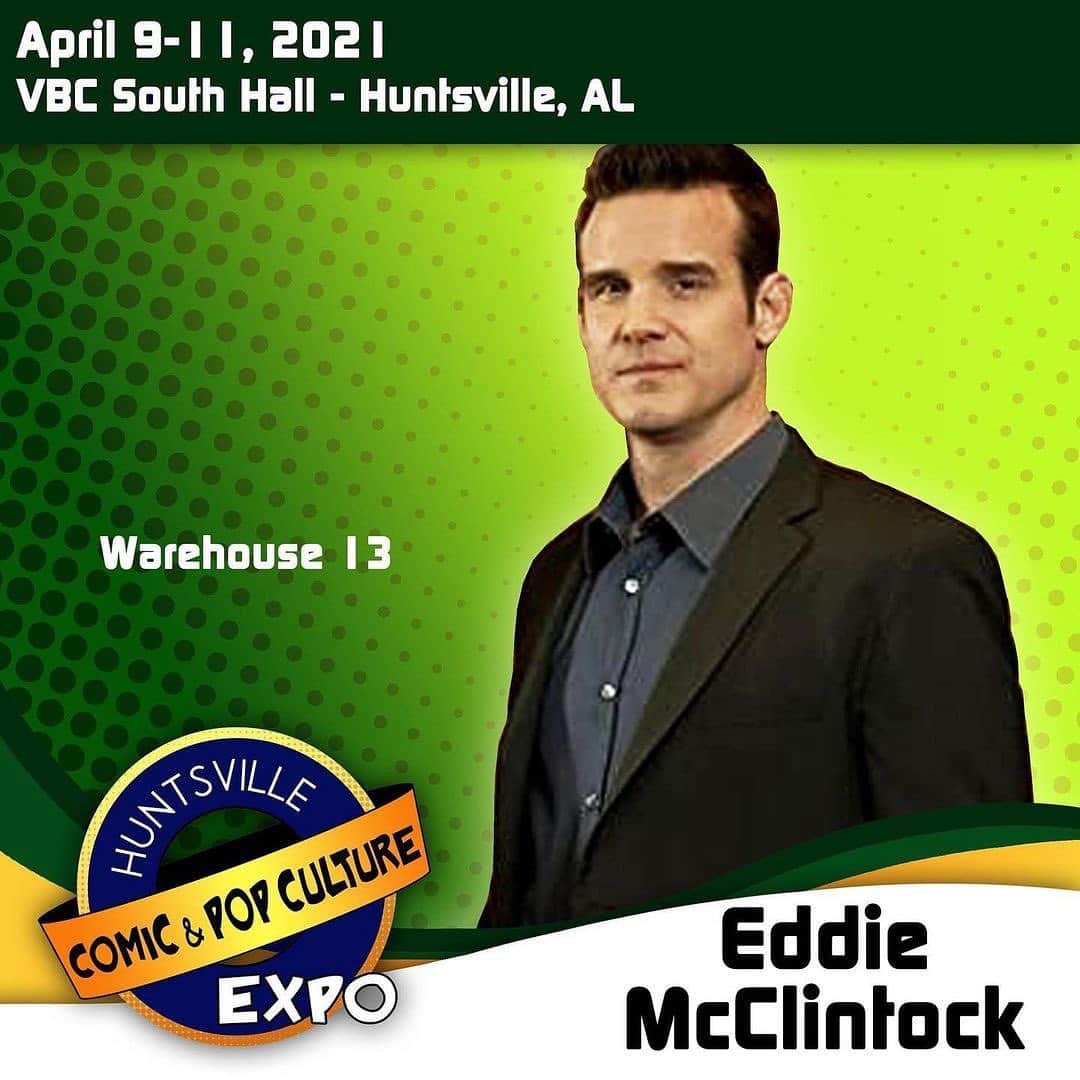 エディ・マクリントックさんのインスタグラム写真 - (エディ・マクリントックInstagram)「#repost @hsvexpo ・・・ Join us in welcoming Eddie McClintock to the April 9-11, 2021 Huntsville Comic & Pop Culture Expo! @eddiemcclintock   Tickets available at www.hsvexpo.com/shop  Edward Theodore McClintock known as Eddie McClintock, is an American actor who has starred and guest-starred in numerous television shows. He played the role of Secret Service agent Pete Lattimer on the Syfy series Warehouse 13. #hsvexpo #syfy #warehouse13」2月18日 12時25分 - eddiemcclintock