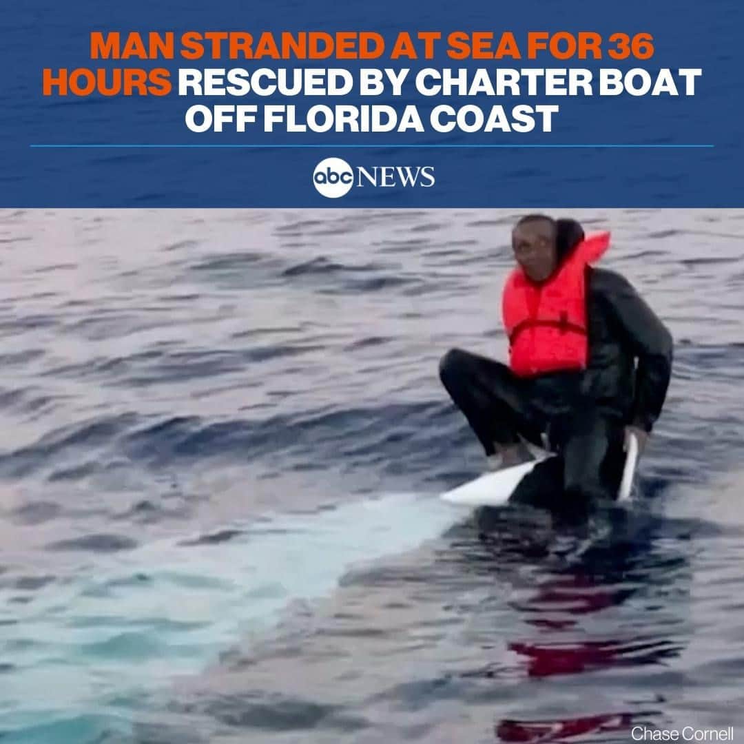 ABC Newsさんのインスタグラム写真 - (ABC NewsInstagram)「A man lost at sea for a day and half is recovering after being rescued off the coast of Florida. The charter boat captain who rescued him says “it was nothing short of a miracle.” MORE AT LINK IN BIO.」2月18日 12時31分 - abcnews