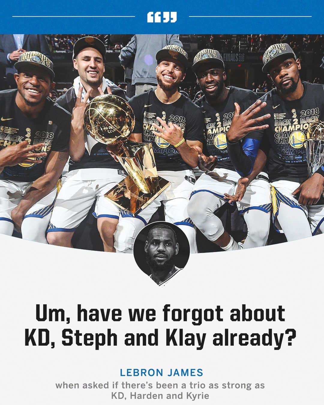 espnのインスタグラム：「LeBron didn’t hesitate. @nbaonespn」