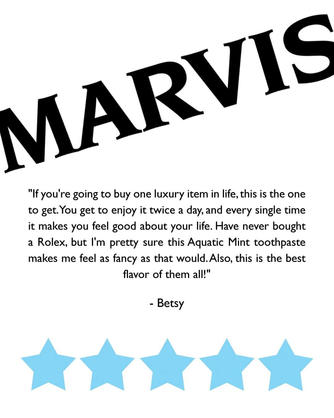 Marvis®️ Official Partnerさんのインスタグラム写真 - (Marvis®️ Official PartnerInstagram)「I don't have a Rolex either, but I think Betsy is on to something here! 🌊Aquatic Mint is like a cool puff of sea freshness or jumping into a refreshing pool of minty-goodness. I know what you're thinking...how? This is toothpaste, after all. Only one way to find out! 🏄💙」2月18日 23時02分 - marvis_usa