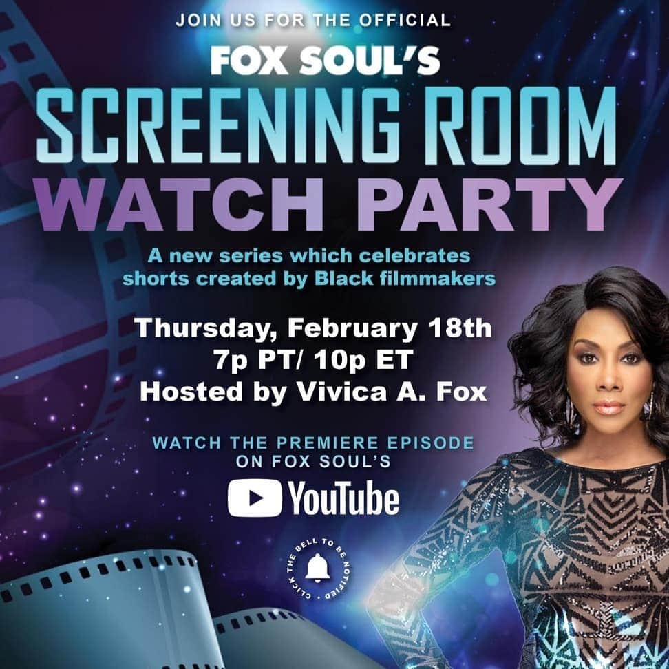 ヴィヴィカ・A・フォックスのインスタグラム：「GM Dawlings! BOOM #AnotherOne 2NITE is the world premiere of @foxsoul NEW show the exciting #TheScreeningRoom HOSTED BY ME!! Watch African American Film Makers showcase their short films! Catch #TheScreeningRoom at 10pm EST/7Pm PST on FOXSOUL YOUTUBE channel. ALSO! I'll be on @fatjoe IG LIVE show at 8pm EST/5pm PST chatting about my career & more! #LifeIsGood #GodIsGood #Blessed #Respect #GurlPower #VivicaFoxHair #TeamVivica #TeamFox #MyGrindDontStop #LegitimateCareer #BossMoves #LoveWins #ClassicBadChick #SETLIFE #Producer 🤗💖🖤👸🏽🤑🎬」