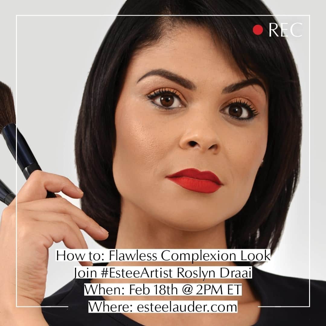 エスティローダーのインスタグラム：「Looking for tips to get glowing in no time? ✨ Join #EsteeArtist @rosdraai as she shares how to recharge your radiance in a flash with her favorite #EsteeEssentials! Tap link in bio to tune in today at 2PM EST on esteelauder.com!」