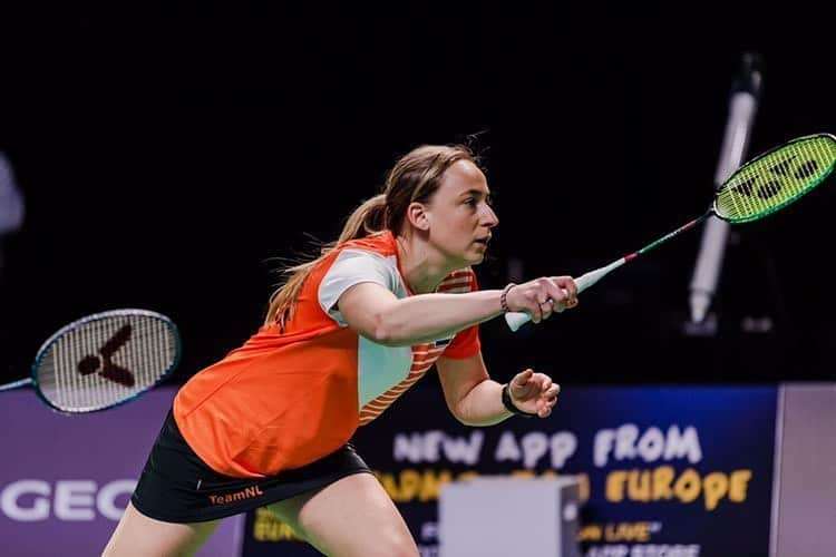 セレーナ・ピークのインスタグラム：「GM! Exciting day here in Finland  as we are playing Russia 🇷🇺 at 13.00 pm. We need a win to go through so it is going to be an exciting and tough match. Let’s goooooo TeamNL!!! #emtc2021 #teamnl #yonexbadminton 📷 :@koenmuttonphotography」