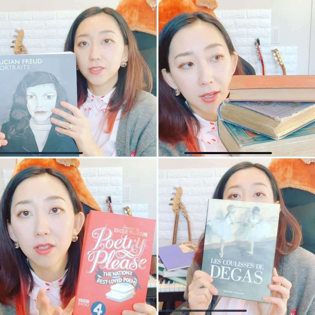 Rie fuのインスタグラム：「What r your favorite books? Rie fu Collection vol.3 books - full video on YouTube🎈毎回個人的なコレクションを紹介しています。今回のテーマは、本。YouTubeにて公開中❣️」