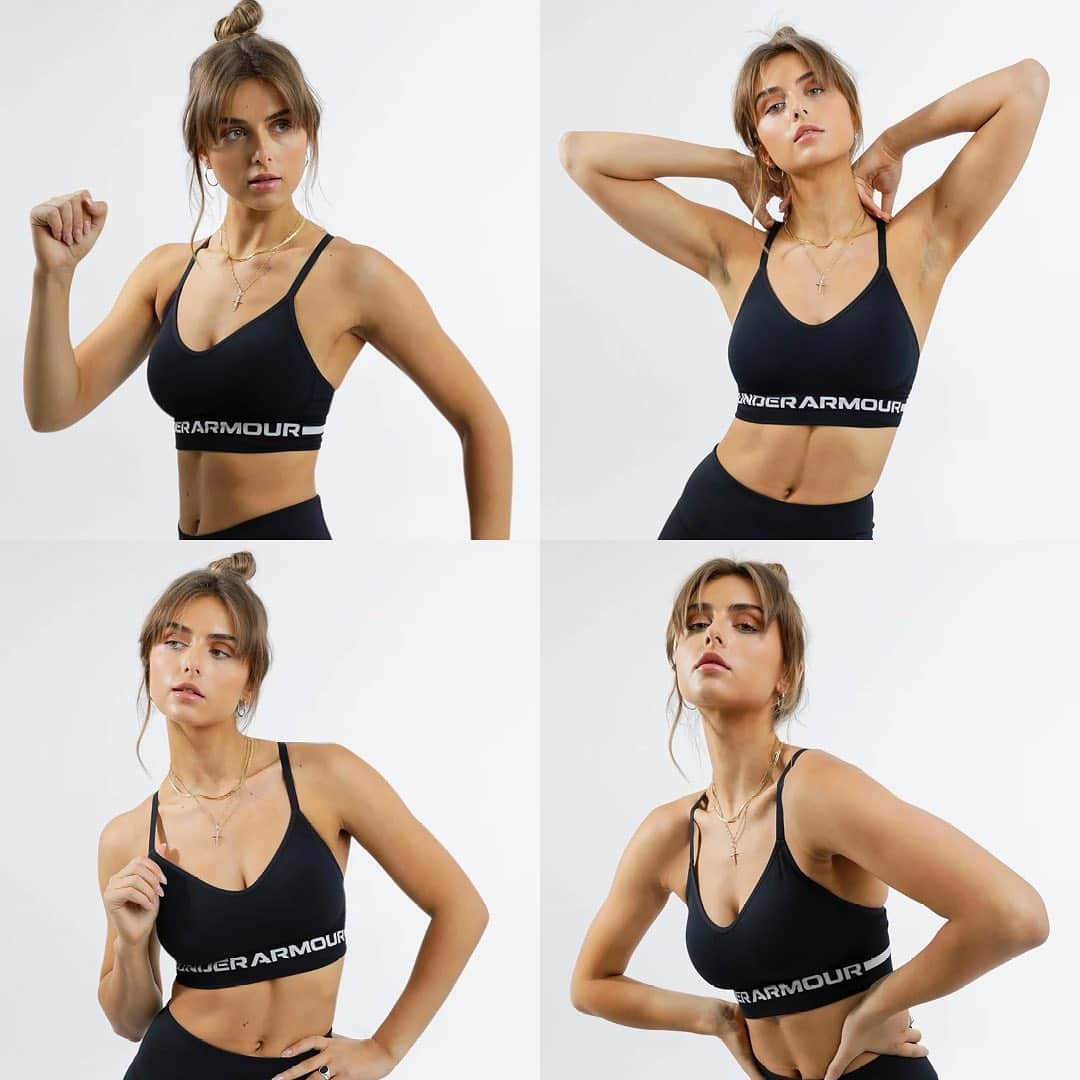 STYLERUNNERさんのインスタグラム写真 - (STYLERUNNERInstagram)「Stay supported throughout your day in the Under Armour Seamless Low Long Sports Bra. 🖤🖤🖤 The UA seamless construction features engineered ventilation, mapped to the places you need it most. #stylerunner #underarmour #activewear」2月18日 16時28分 - stylerunner