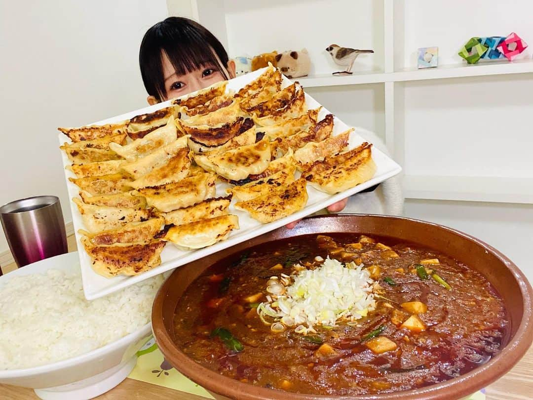 おごせ綾さんのインスタグラム写真 - (おごせ綾Instagram)「新潟を代表する外食チェーンの三宝亭さん(東京や山形等県外や海外にも店舗展開していらっしゃいます)の人気メニュー 「全とろ麻婆麺」をデカ盛りにして爆食しました!! 全とろ麻婆麺５人前 約４kg 餃子９人前 約１kg お供のご飯 約１kg 計６kg  新潟をはじめ東北や関東他にも店舗展開をされていますが オンラインショップでお手軽に手に入りますので是非♪  三宝亭さん http://sanpou-g.co.jp/sanpoutei/ オンラインショップ https://sanpou-g.net/  動画はこちらから🔻  新潟県民大好き【三宝亭】さんの【全とろ麻婆麺】餃子、どんぶりご飯６kg食べ尽くし!! 【大食い】 https://youtu.be/_Rn-hGDnnsU  #三宝亭#麻婆麺#お取り寄せ#餃子#ごはん #ラーメン#らーめん #らーめん部 #新潟ラーメン#ラーメン巡り#麺活#麺活動 #ラーメンインスタグラマー大食い女子 #おごせ綾#にいがた#新潟#ニイガタ#niigata #gourmet#yummymummies#yummy#gourmet#delicious #グルメ#食べ歩き#美味しいもの好きと繋がりたい#グルメな人と繋がりたい #大食い#YouTube#フードファイター」2月18日 17時15分 - ogose0123