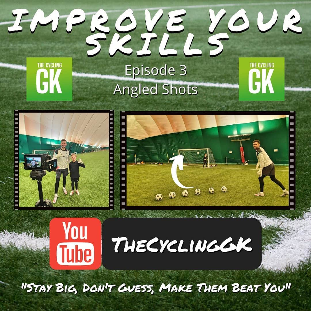 ベン・フォスターのインスタグラム：「Stay big, don’t guess, make them beat you!   Dealing with Angled Shots tutorial is over on YouTube now!  Link in bio 🙌  #thecyclinggk #gkunion #goalkeeper #goalkeepertraining」