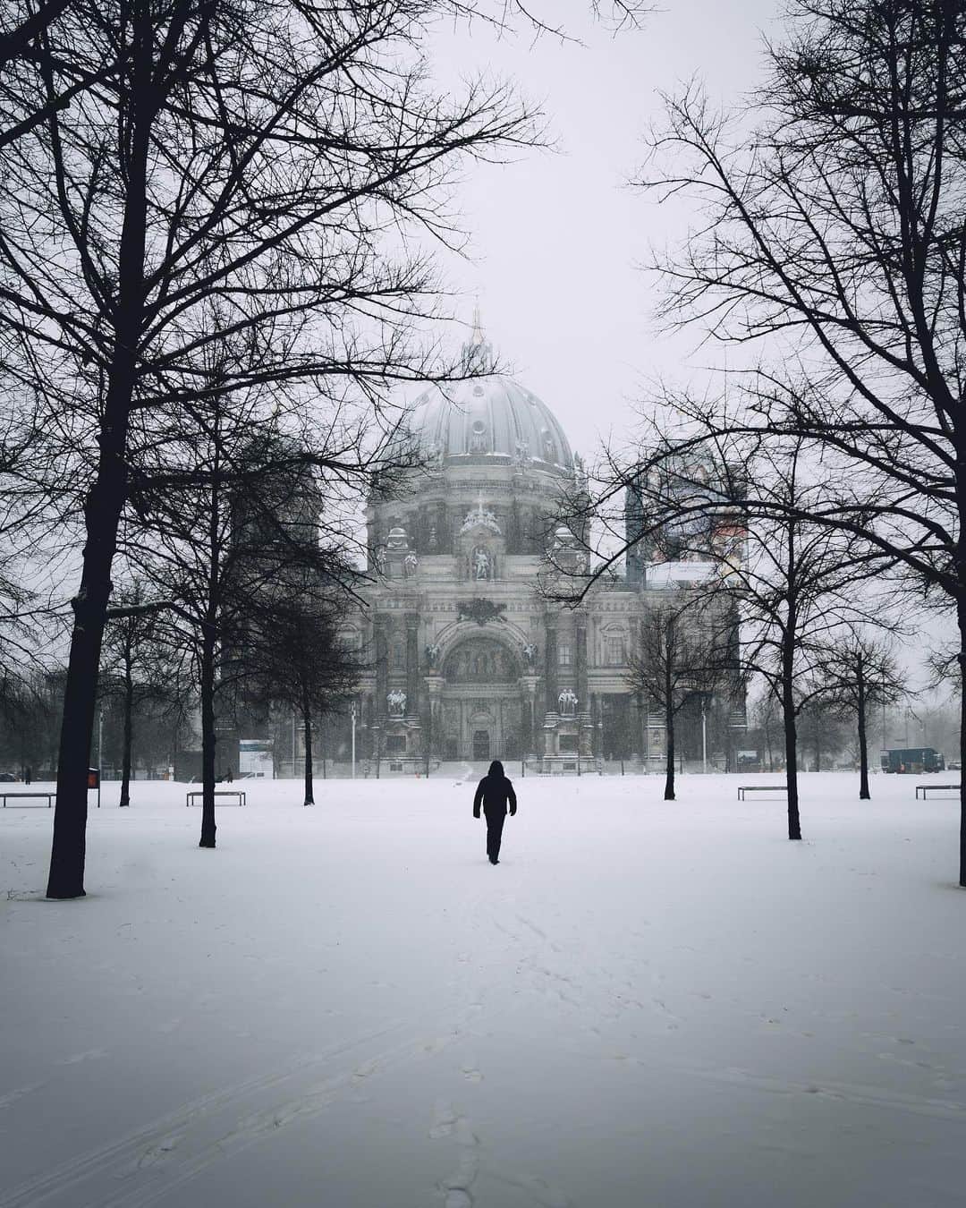 Thomas Kakarekoのインスタグラム：「final days of winter  Sharing another Berlin winter impression as the snow slowly melts away and the city gets back to normal.  #berlin」