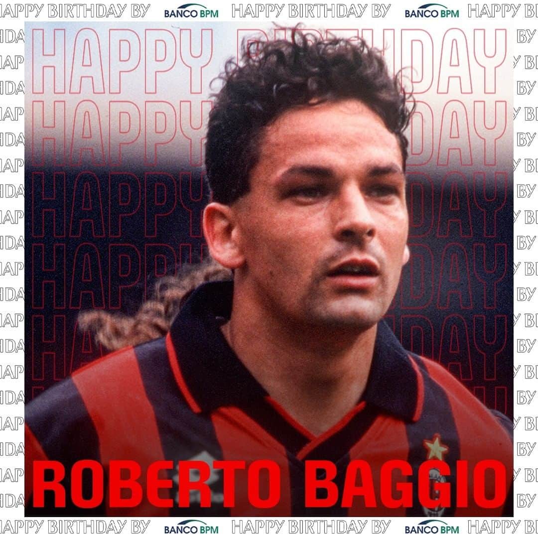 ACミランさんのインスタグラム写真 - (ACミランInstagram)「Happy birthday to the first iconic ponytail, Roberto Baggio! 🔝🎉 #SempreMilan」2月18日 17時30分 - acmilan
