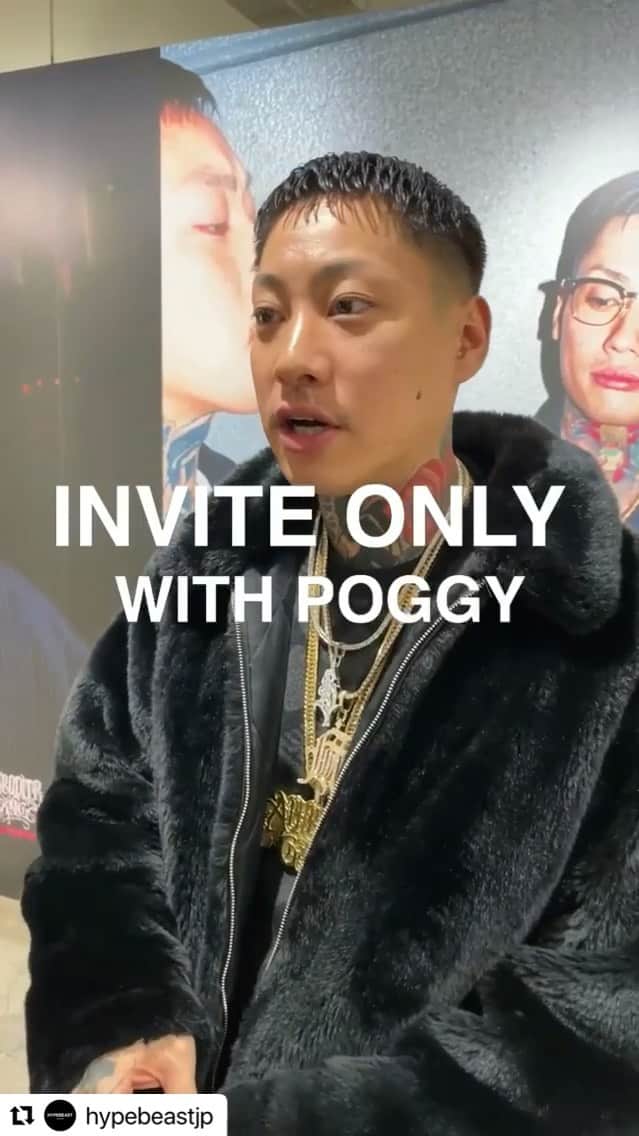 のインスタグラム：「#Repost @hypebeastjp with @make_repost ・・・ 東京の次世代を代表するストリートブランドのひとつ @blackeyepatch が、ヒップホップグループ 舐達麻を擁する APHRODITE GANG とのコラボカプセルを発表。東京・渋谷の THE CORNER にて完全予約制のポップアップを2月19日（金）〜2月21日（日）の期間で開催する。  アイテムのラインアップは両者のロゴが配置されたスタジャン、フーディ、Tシャツなどファン垂涎の内容となり、BlackEyePatch の母体である ANCHOR INC. から出版される写真家・小浪次郎による新作写真集『舐達麻』の先行受注会も行われる。そのポップアップに先駆け、@poggytheman と共に舐達麻の @badbadsai と @delta9kid にインタビューを実施。コラボの背景などを語ってもらった」