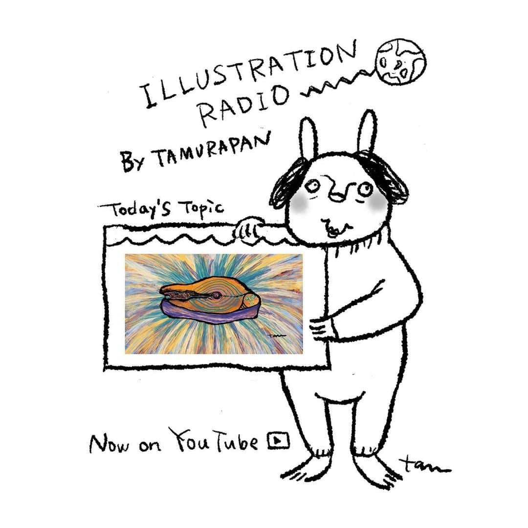 たむらぱんのインスタグラム：「ILLUSTRATION RADIO 📻 初回は『しゃけ』です。  Today’s topic is “Salmon”  #illustration #radio #たむらぱん #tamurapan #youtube」