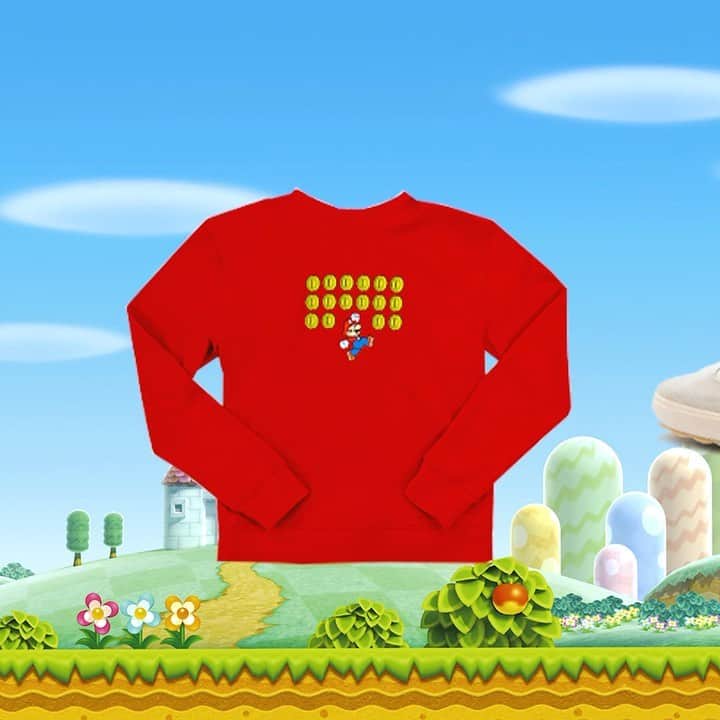 エルガンソのインスタグラム：「El Ganso y #supermario se unen para crear una colección unisex streetwear única y diferente ⭐️ Sudaderas, gorras, camisetas, zapas y gorros | Disponible en tiendas seleccionadas y web. ¿Te atreves a vestir con rollo?   #supermarioxelganso #aniversariosupermario」