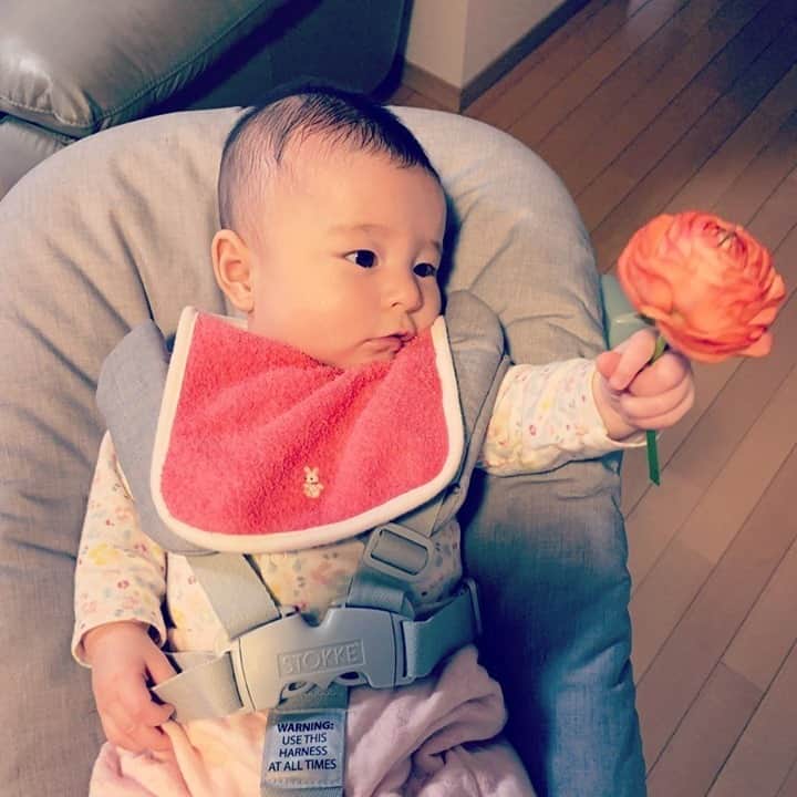 Stokke Japanさんのインスタグラム写真 - (Stokke JapanInstagram)「はじめてのお花。⠀ 赤ちゃんがテーブルの高さまで来るニューボーンセットは赤ちゃんとの距離がぐっと近づくので、アイコンタクトもコミュニケーションも増えること間違いなしです。⠀ 大切な赤ちゃんを、いつも近くに。⠀ ⠀ 📷 @emiri_alyssa⠀ #ストッケ #トリップトラップ #ニューボーンセット #買ってよかった育児グッズ」2月18日 21時00分 - stokkejapan