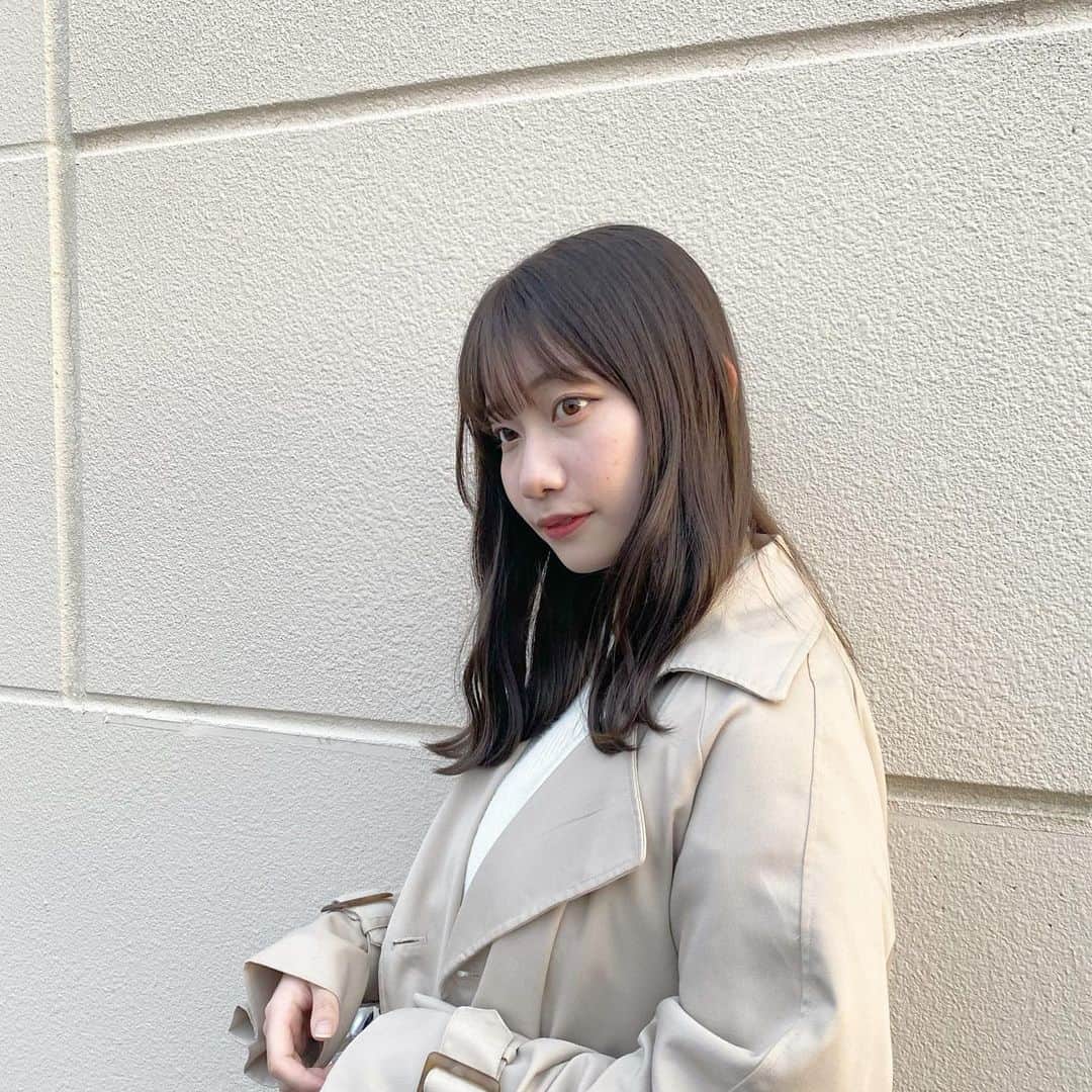 木﨑千聖のインスタグラム：「.﻿ ﻿ ノーマルカメラ ︎︎☺︎﻿ おやすみなさい〜🌝﻿ ﻿ ﻿ #ノーマルカメラ #トレンチコート #instagood  #アイドル #ラストアイドル #木﨑千聖」