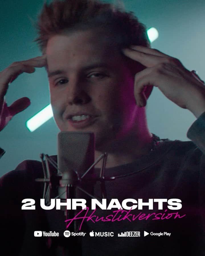 Kayefのインスタグラム：「🔥 OUT NOW 🔥 Die Akustikversion von #2uhrnachts ist jetzt überall zum Streaming verfügbar! Viel Spaß damit 🙌🏻」