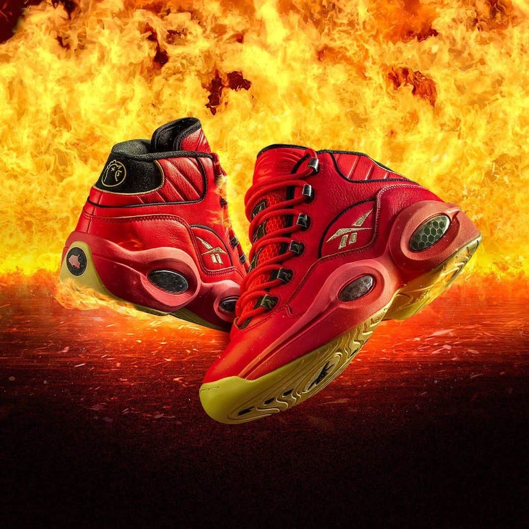 Foot Lockerのインスタグラム：「The refreshingly fiery finale 🔥 The #Reebok Question Mid x Hot Ones is here.」
