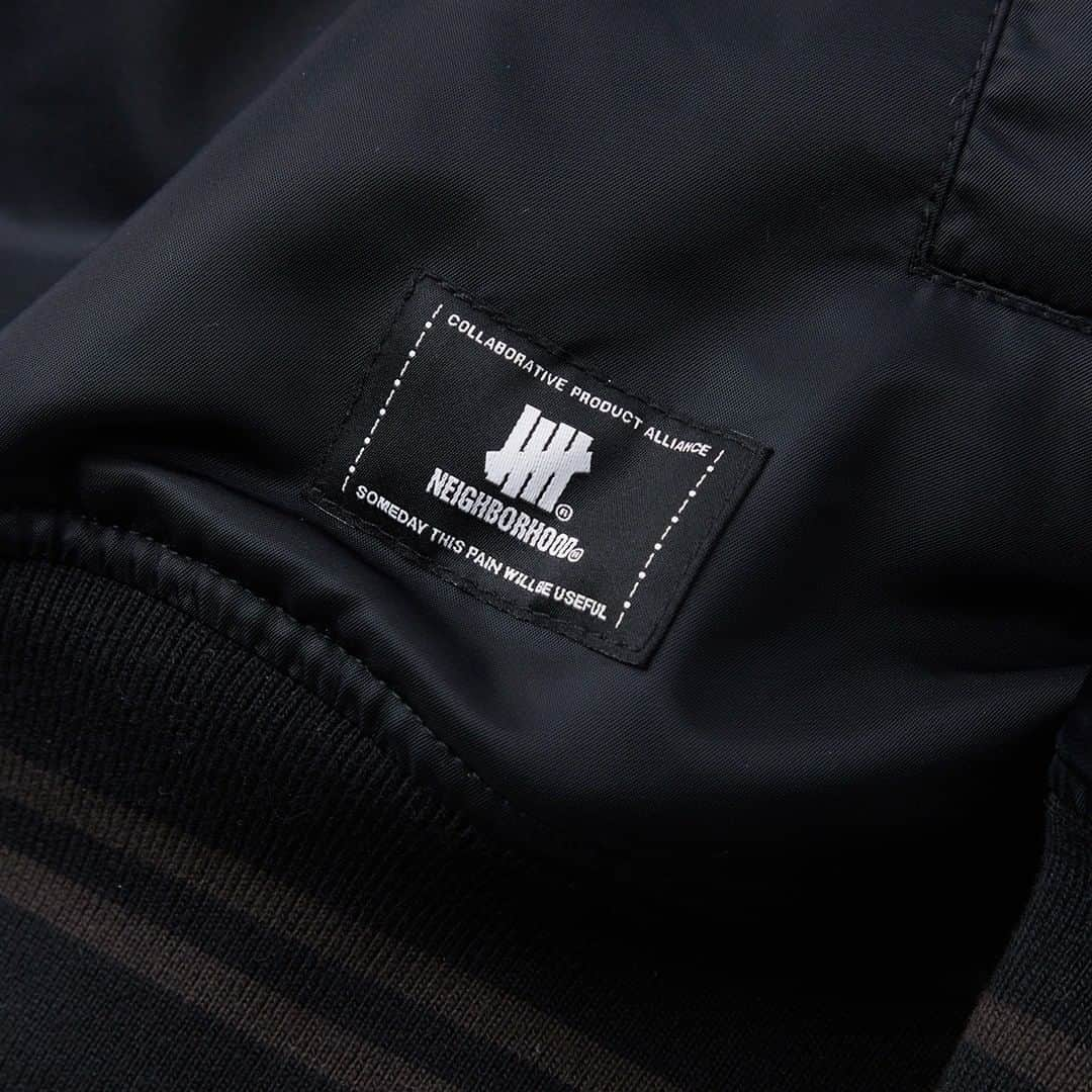 UNDFTDさんのインスタグラム写真 - (UNDFTDInstagram)「UNDEFEATED x NEIGHBORHOOD PART 1: Details into a range of cut and sew pieces—featuring the UND x NBHD Varsity Jacket, Hoodie, and Cargo pants.   The UND x NBHD Collection will be available Saturday 02/20 at 11am PST exclusively at Undefeated La Brea, Silverlake, and Glendale, and 8am PST at Undefeated.com   @neighborhood_official」2月19日 0時16分 - undefeatedinc