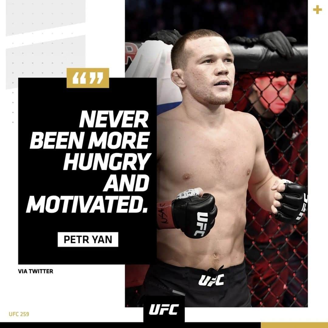 UFCさんのインスタグラム写真 - (UFCInstagram)「Yan is starving for his first defense 👀 #UFC259」2月19日 1時00分 - ufc