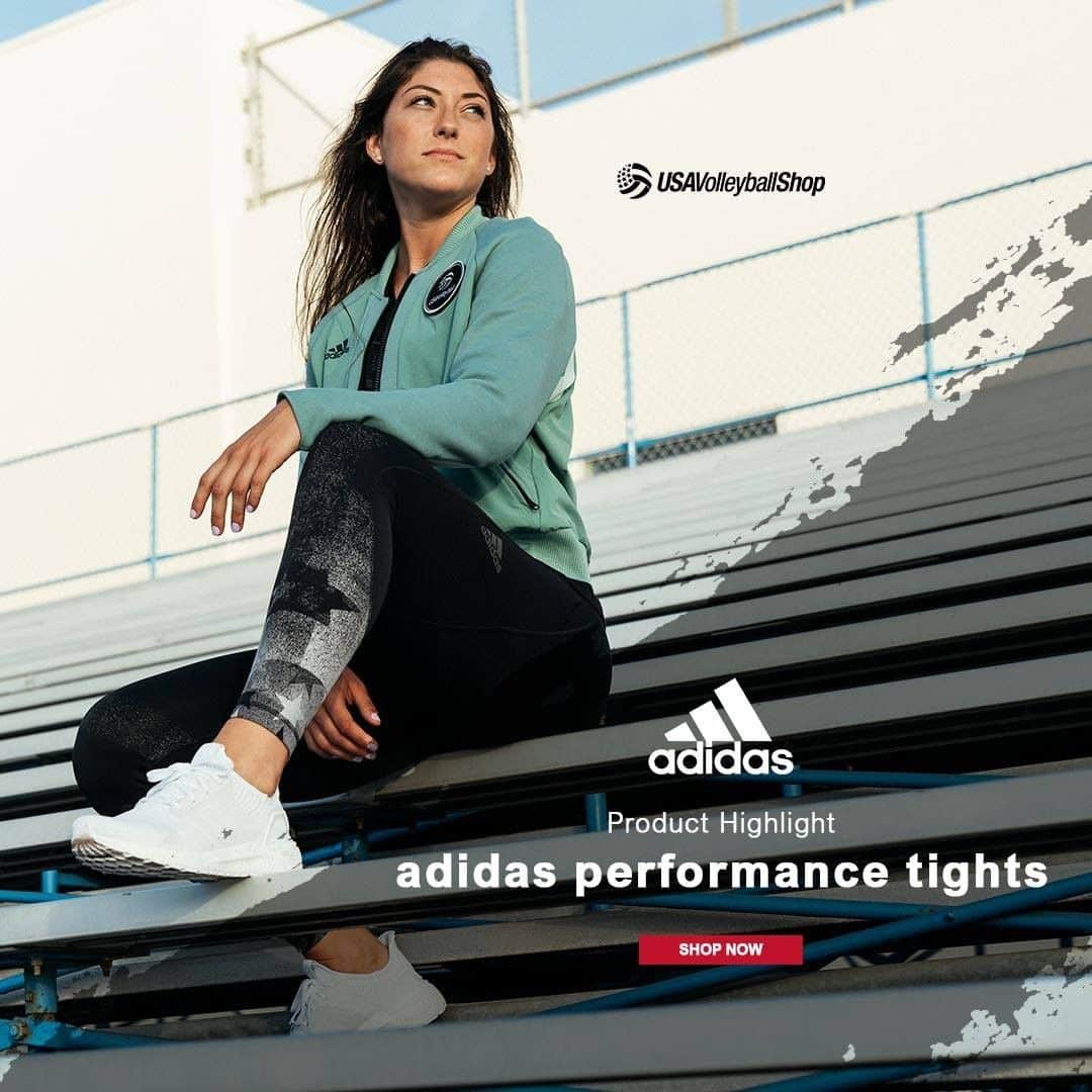 USA Volleyballさんのインスタグラム写真 - (USA VolleyballInstagram)「The adidas USA Volleyball tights give you the support and comfortability to stay active in the chilly season! 🏃‍♀️  Tap the graphic to shop all the latest styles!」2月19日 1時00分 - usavolleyball