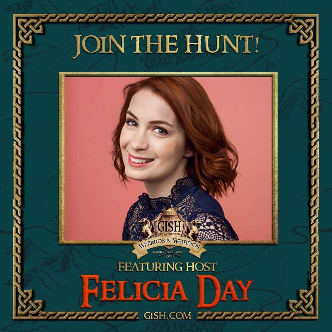 フェリシア・デイのインスタグラム：「Thrilled to announce that I’ll be hosting the upcoming @GISH Wizards & Weirdos Mini Scavenger Hunt! Come play with me March 6-7 from everywhere. It’s gonna get weird up in here! Link in bio!」