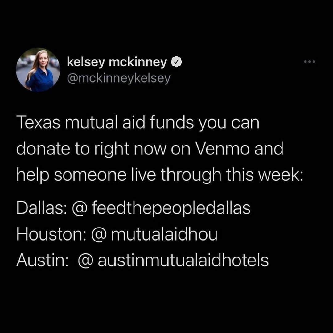 マット・マクゴリーのインスタグラム：「Repost from @jlovecalderon • If you have the means, please donate to mutual aid! If you need assistance, please apply. Both can be done by going to the link in @terisasiagatonu’a bio! • Deep love and condolences to everyone in Texas, the South, and everywhere where people are suffering and dying from climate devastation exacerbated by capitalism. People are suffering in the wealthiest most resourced country on the planet. Suffering because the U.S. puts profits over people, no matter the cost. The weather jokes especially from those of us in California aren’t funny. A baby died in Texas because their family had no electricity for 32 hours. Houseless people freezing to death all over the country while vacant hotels and apartment buildings are available. Every report and testimony right now has been heartbreaking and enraging.  Swipe through for how you can help support in the mutual aid efforts going on right now. Additional links to more TX mutual aids and weather crisis assistance (volunteer transportation services, warming centers, pet shelters/animal sanctuary support, veterans support, etc) at the link in my bio.」