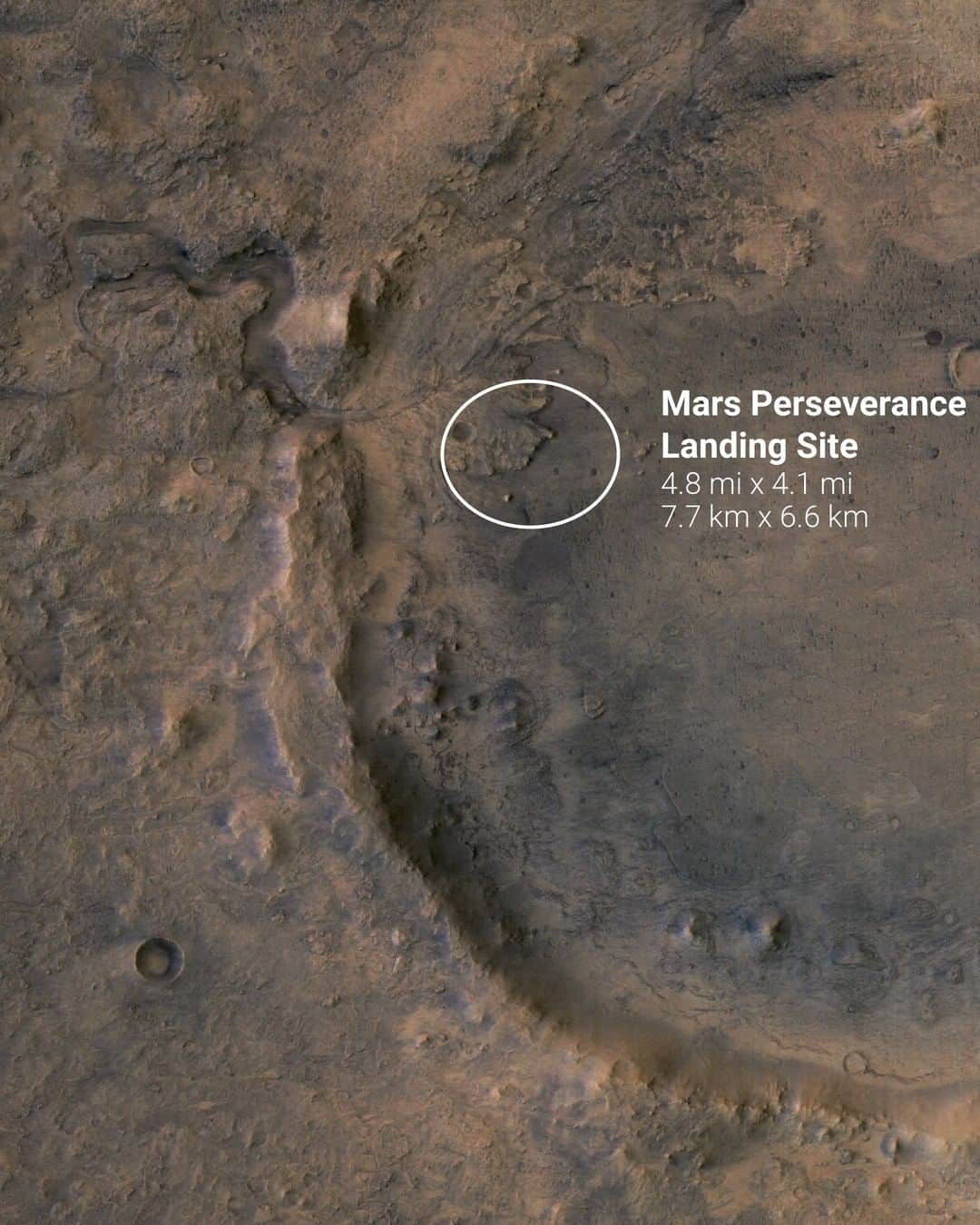 Discoveryさんのインスタグラム写真 - (DiscoveryInstagram)「Destination Mars. Swipe to see the location where NASA’s Perseverance rover is expected to land.🎯  Watch the @nasaperseverence rover touch down on Mars LIVE on @tiktok  featuring @markrober TODAY at 3:15P ET at tiktok.com/@discovery  Photo: ESA/DLR/FU-Berlin/NASA/JPL-Caltech  #CountdowntoMars #mars #perseverance #jezerocrater #mars2020 #nasa #marsrover #space #scienceiscool」2月19日 3時04分 - discovery