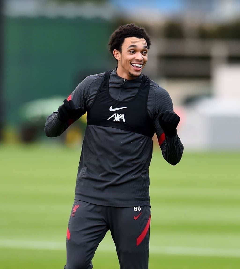 トレント・アレクサンダー＝アーノルドのインスタグラム：「Liverpool FC training (18-02-2021) 🔴📷: Andrew Powell for Liverpool FC🔴 @trentarnold66 🔴   Tags ignore: #trentarnold #TAA66 #team66 #trentalexanderarnold #team66 #trentalexander  #milner #hendo #gerrard #diogojota #liverpool #lfc #salah #mane #firmino #robertson #vandijk #keita  #chamberlain #aoc #thiago #matip #gomez  #tsimikas #football  #l4l #f4f #lfl #lovelfc」