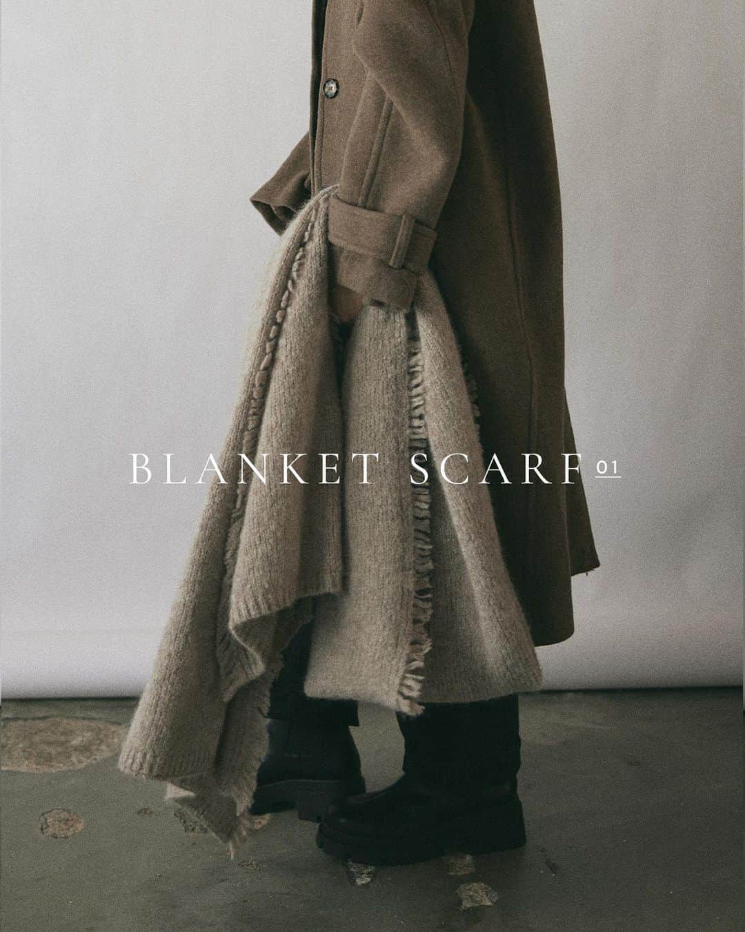JanessaLeoneのインスタグラム：「BLANKET SCARF 01 ___ Now available exclusively at our online store.  #janessaleone」