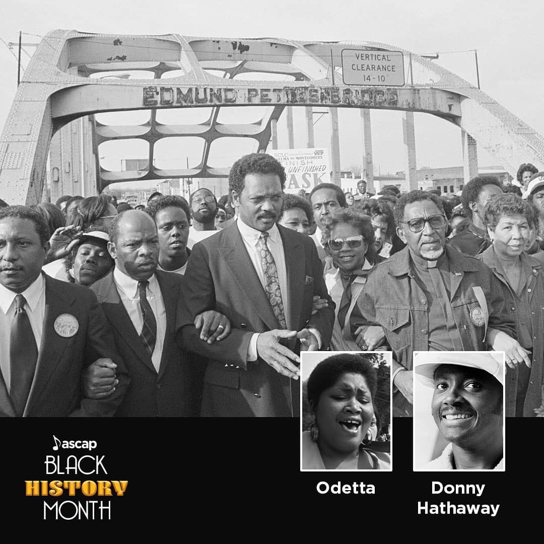 ASCAPさんのインスタグラム写真 - (ASCAPInstagram)「The 1965 Selma to Montgomery marches were pivotal protests during of Civil Rights Movement, focused on securing basic voting rights for Black Americans. Demonstrators like ASCAP member Rev. Martin Luther King Jr., organizer Amelia Boynton & future statesman John Lewis set out to the Alabama capitol building peacefully, but were met with violent State Troopers. The courage of these activists contributed to the passage of the 1965 Voting Rights Act.    Odetta – a revered folk singer lauded by MLK & Rosa Parks – performed "Freedom Trilogy" at the Stars for Freedom Rally, organized to support the marchers. She shared the stage w/ ASCAP greats incl. Harry Belafonte, Nina Simone, Tony Bennett, Leonard Bernstein, Joan Baez & more. #BlackHistoryMonth」2月19日 5時14分 - ascap