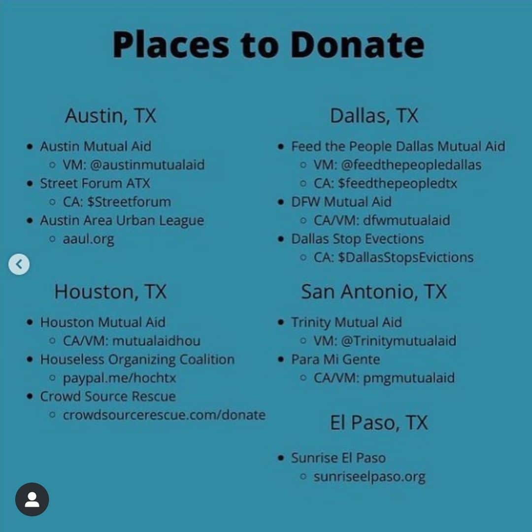 アナソフィア・ロブさんのインスタグラム写真 - (アナソフィア・ロブInstagram)「Places to donate to help our neighbors in Texas ❤️」2月19日 5時16分 - annasophiarobb